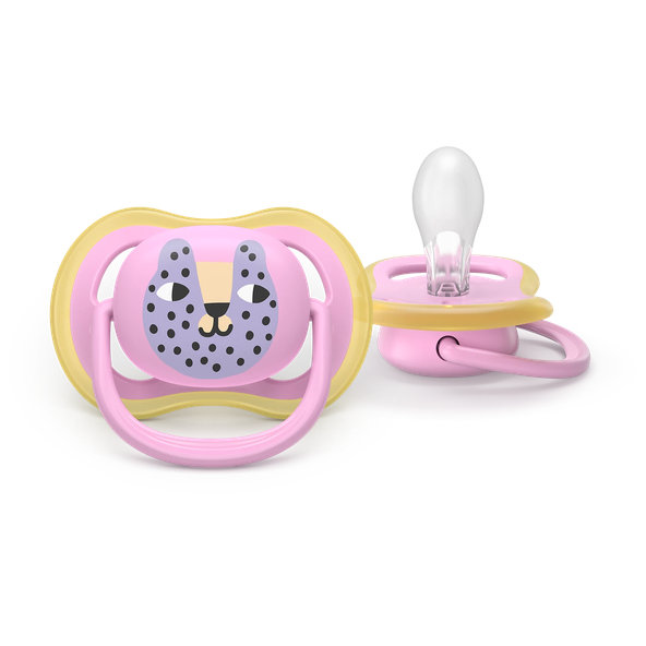 Philips AVENT Cumlík Ultra air s obrázkom 6-18 m ružový/zelený 2ks