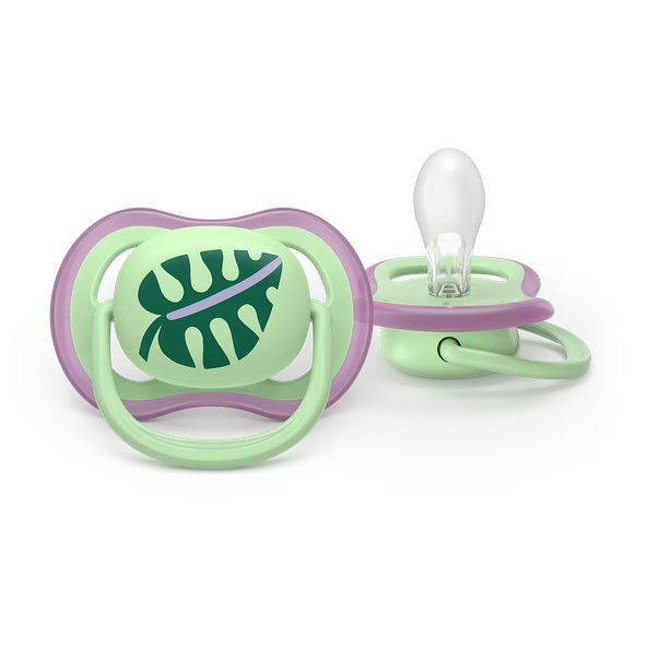 Philips AVENT Cumlík Ultra air s obrázkom 6-18 m ružový/zelený 2ks