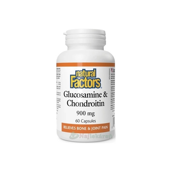Natural Factors Glukozamín+Chondroitín 900 mg 60 kapsúl