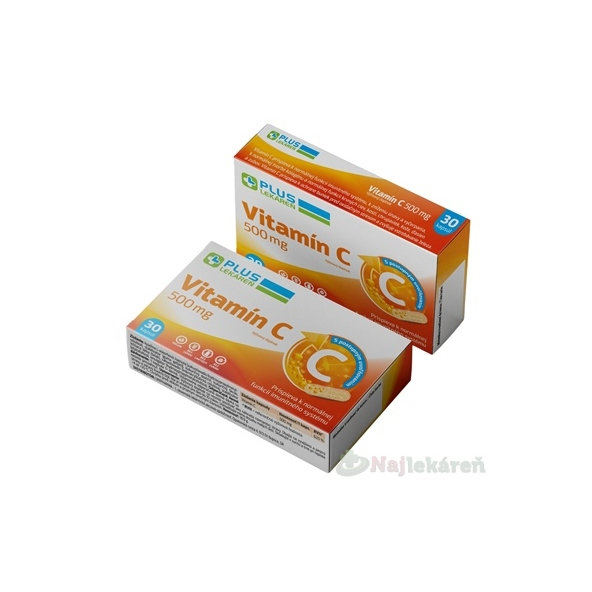 Plus Lekáreň Vitamín C 500 mg s postupným uvoľňovaním 30 kapsúl