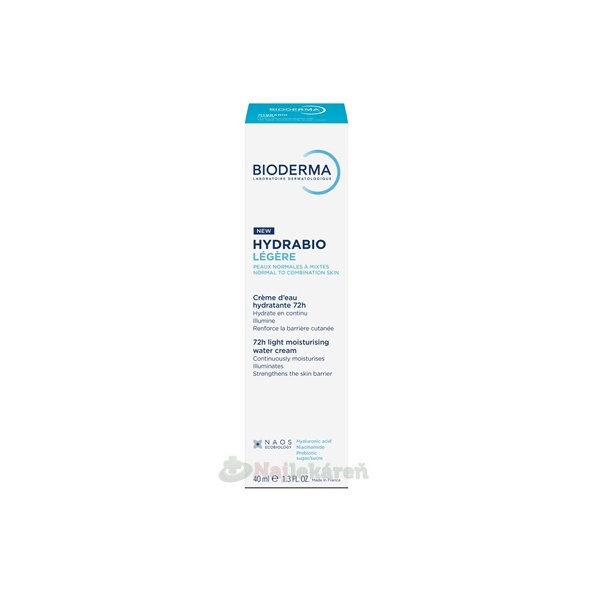 BIODERMA Hydrabio LIGHT Hydratačný ľahký krém 72 hodín 40ml