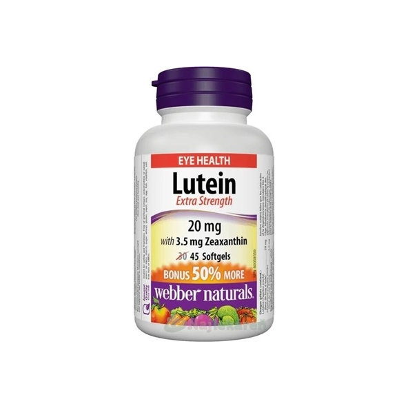 Webber Naturals Luteín 20 mg a zeaxantín 45 kapsúl