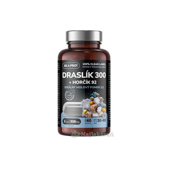 BE A PRO! DRASLÍK 300 + HORČÍK 92 60 kapsúl