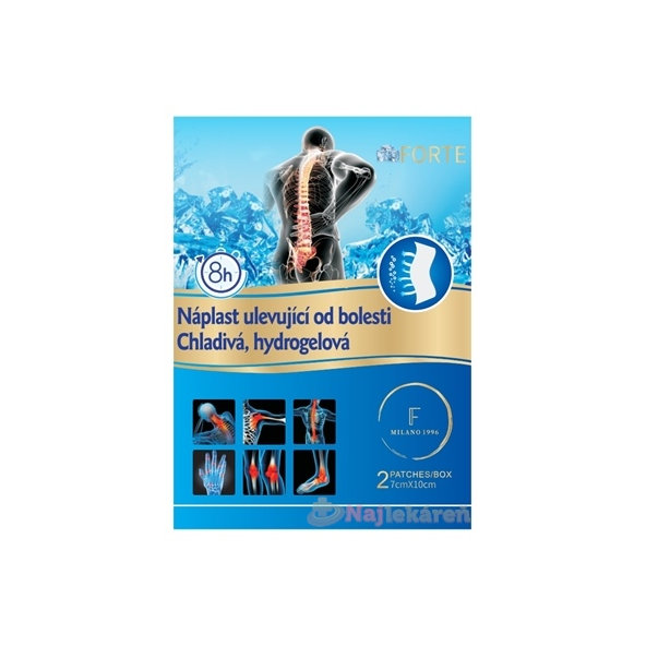 FORTE Náplasť uľavujúca od bolesti chladivá, hydrogélová 7x10 cm, 2 ks