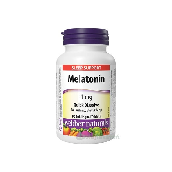 Webber Naturals Melatonin 1 mg tablety pod jazyk 90 ks