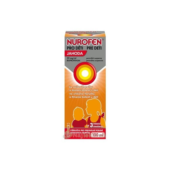Nurofen sirup pre deti od 3 mesiacov 100ml, jahoda