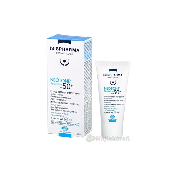 ISIS NEOTONE Radiance SPF 50+ bezfarebný ochranný fluid 30 ml