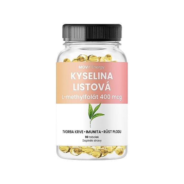 MOVit Energy Kyselina listová L-methylfolát 400 mcg 90 kapsúl