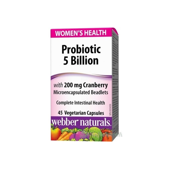 Webber Naturals Probiotic 5 miliárd pre ženy 45 kapsúl