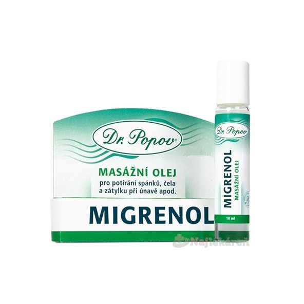 Dr. Popov MIGRENOL masážny olej roll-on 10 ml