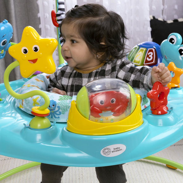 BABY EINSTEIN Skákadlo/Aktívne centrum 2v1 Curiosity Cove™ 6m+ do 11kg