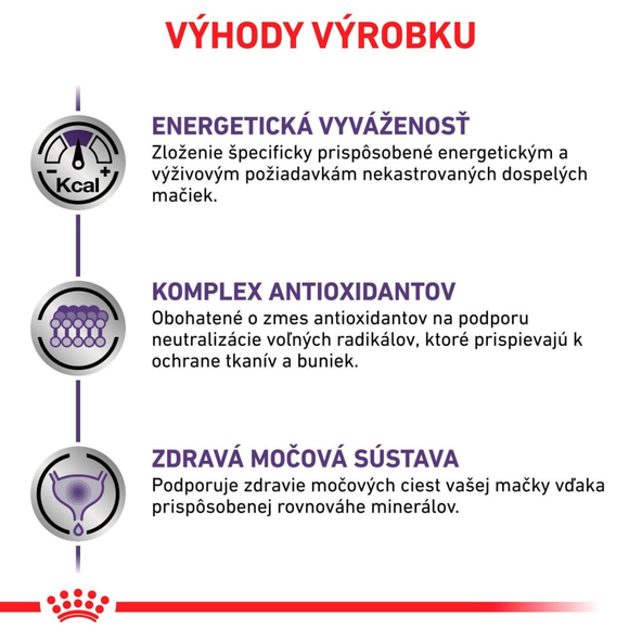 ROYAL CANIN CAT ADULT granule pre dospelé mačky na podporu optimálnej váhy a celkového zdravia 2 kg