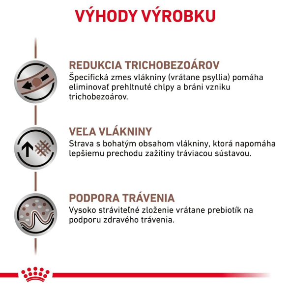 ROYAL CANIN Cat Gastrointestinal Hairball Dry granule pre mačky trpiace tvorbou trichobezoárov 4 kg