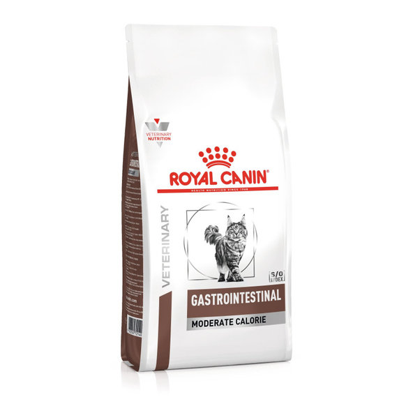 ROYAL CANIN CAT GASTROINTESTINAL MODERATE CALORIE granule pre mačky so sklonmi k nadváhe trpiacej ochorením tráviaceho traktu - 2 Kg