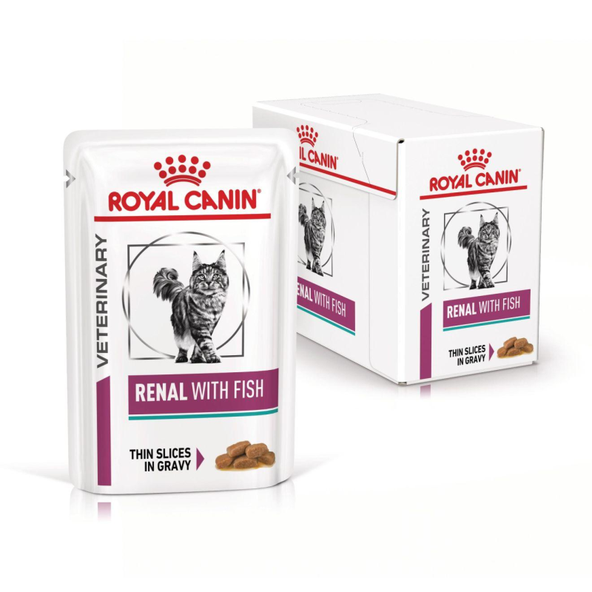 ROYAL CANIN CAT RENAL FISH IN GRAVY kapsičky v šťave pre mačky s ochorením obličiek