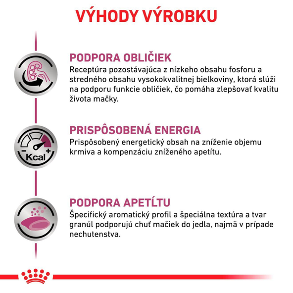 ROYAL CANIN CAT RENAL SELECT DRY granule pre dospelé mačky na podporu funkcie obličiek v prípade chronickej obličkovej nedostatočnosti - 0.4 Kg
