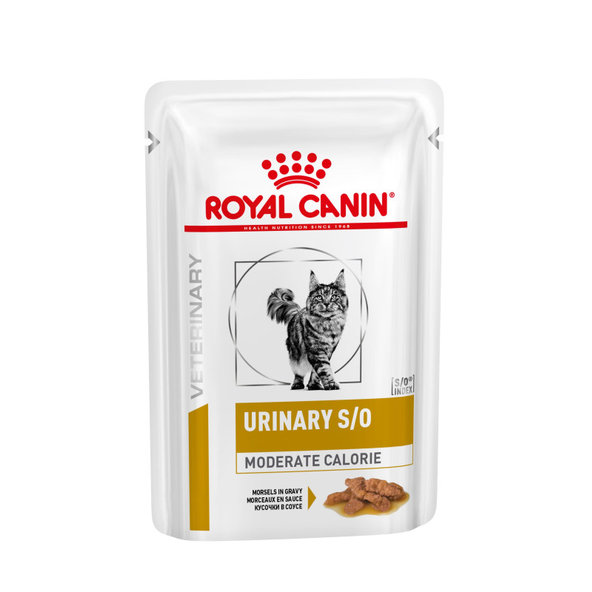 ROYAL CANIN CAT URINARY S/O MODERATE CALORIE WET kapsičky pre mačky na rozpúšťanie struvitových kameňov so sklonom k ​​nadváhe