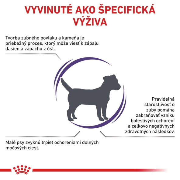 ROYAL CANIN DENTAL SMALL DOG ​​DRY granuly na podporu ústnej hygieny u psov malých plemien 1,5 kg