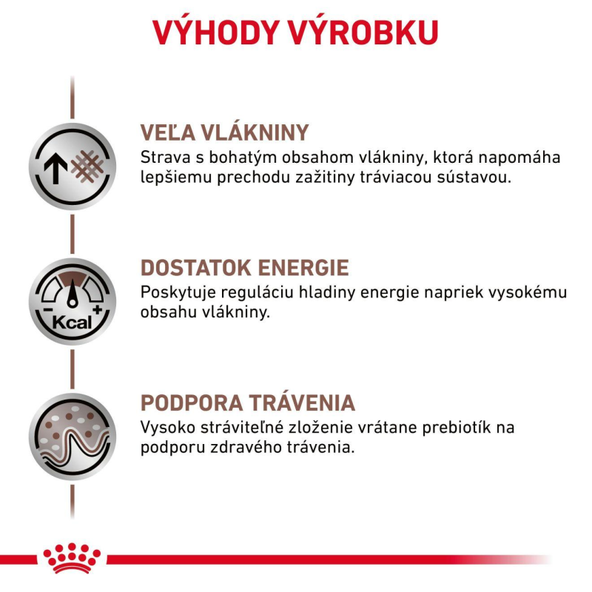 ROYAL CANIN DOG GASTROINTESTINAL HIGH FIBRE granule so zvýšeným obsahom vlákniny pre dospelých psov 2 kg