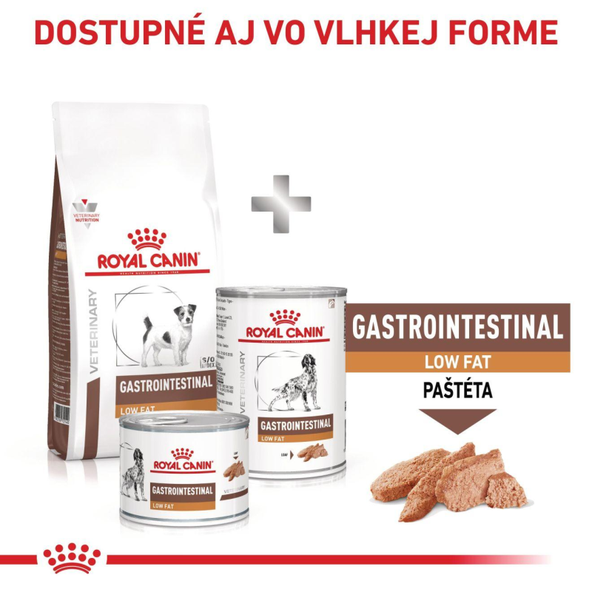 ROYAL CANIN DOG GASTROINTESTINAL LOW FAT SMALL DOG ​​granule so zníženým obsahom tuku pre malých dospelých psov 8 kg