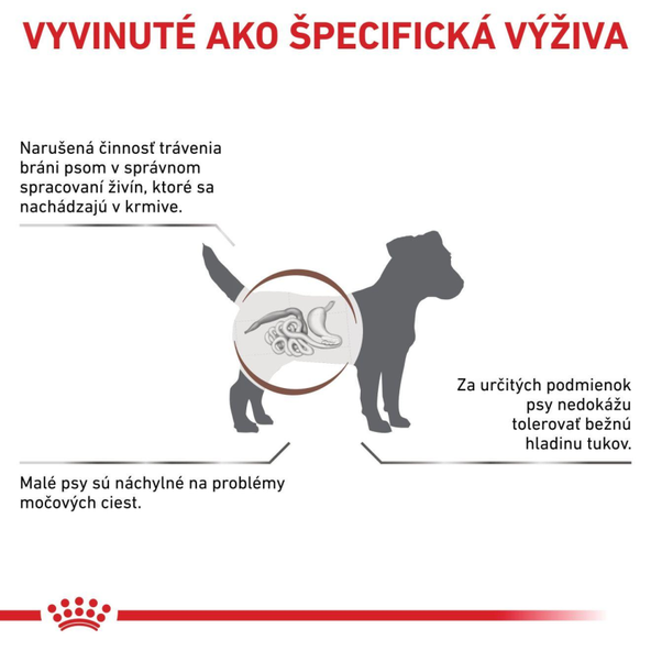 ROYAL CANIN DOG GASTROINTESTINAL LOW FAT SMALL DOG ​​granule so zníženým obsahom tuku pre malých dospelých psov 3,5 kg