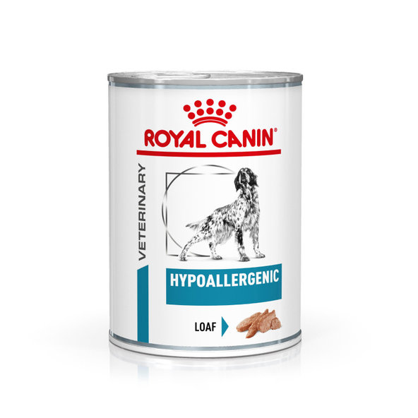 ROYAL CANIN DOG HYPOALLERGENIC CAN paštéta v konzerve pre psov trpiacich potravinovými alergiami 400 g