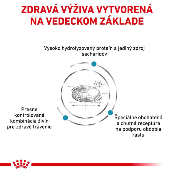 ROYAL CANIN DOG HYPOALLERGENIC PUPPY granule pre šteňatá na kontrolu nežiaducich reakcií na krmivo počas obdobia rastu 14 kg