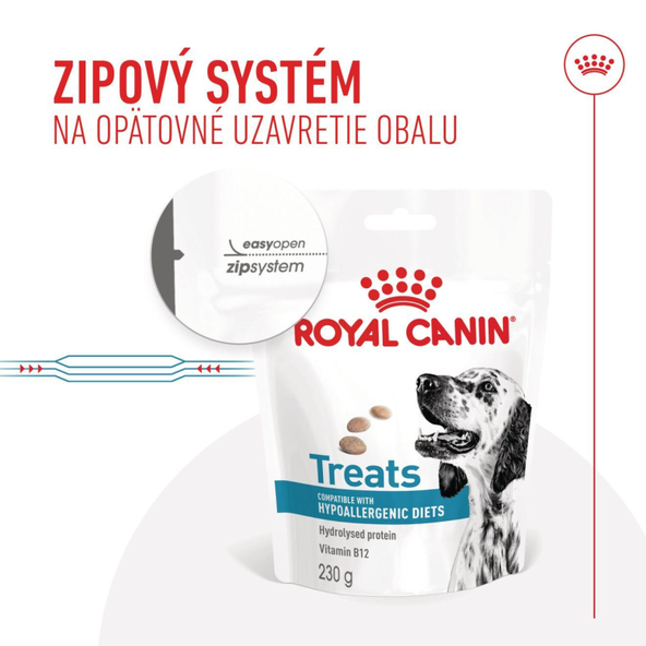 ROYAL CANIN DOG HYPOALLERGENIC TREATS maškrty pre psov s hypoalergénnou diétou 230 g