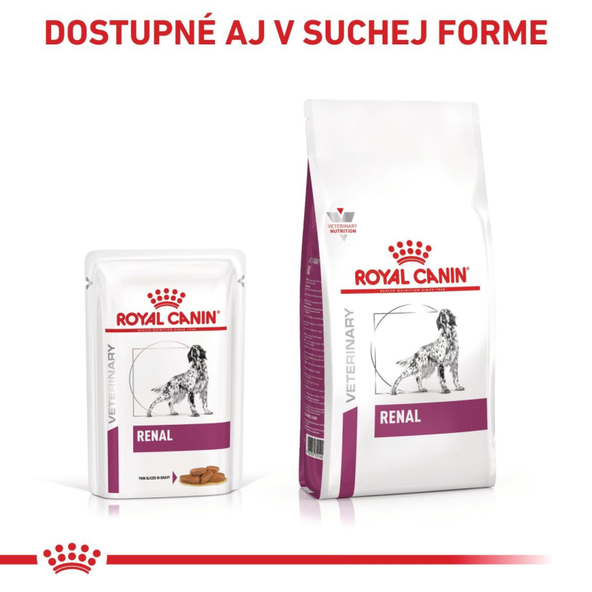 ROYAL CANIN DOG RENAL IN GRAVY kapsičky v šťave pre psov na podporu funkcie obličiek 12x100 g