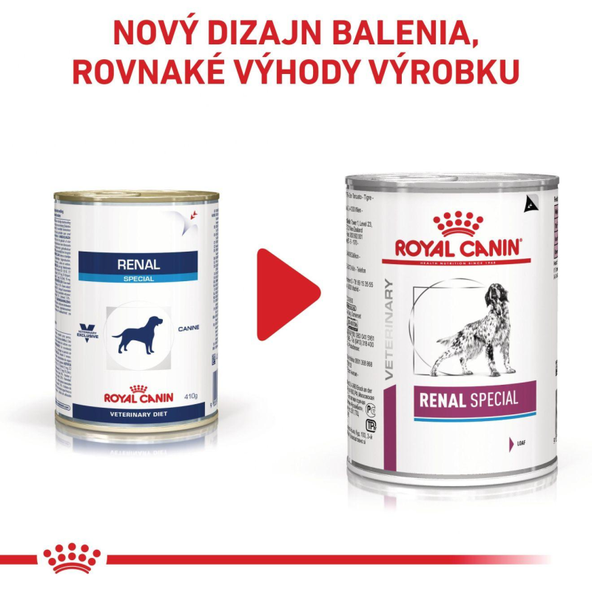 ROYAL CANIN DOG RENAL SPECIAL CAN konzerva pre psov na podporu funkcie obličiek 410 g