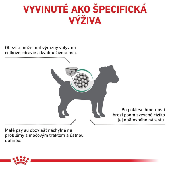 ROYAL CANIN DOG SATIETY WEIGHT MANAGEMENT SMALL DOG ​​granule na zníženie a udržanie optimálnej hmotnosti 3 kg