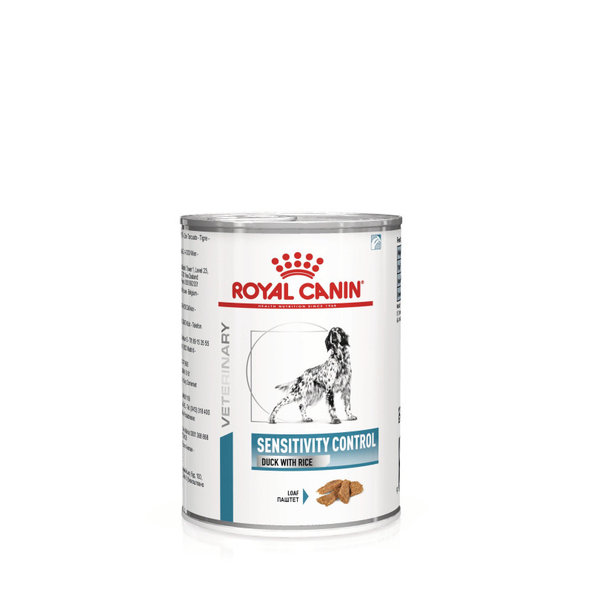 ROYAL CANIN DOG SENSITIVITY CONTROL DUCK konzerva kačica s ryžou pre psov s nežiaducimi reakciami na potravu 410 g