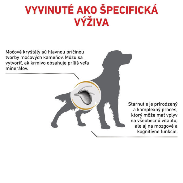 ROYAL CANIN DOG URINARY S/O AGEING 7+ granule pre psov starších ako 7 rokov na rozpustenie struvitových kameňov 8 kg