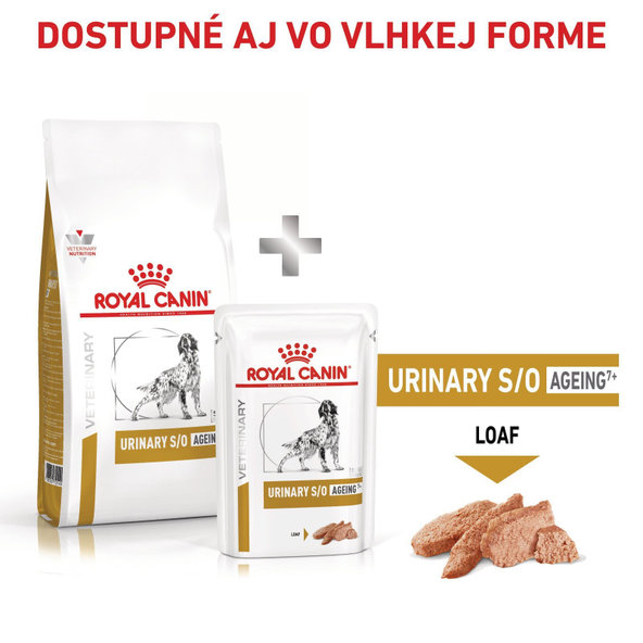 ROYAL CANIN DOG URINARY S/O AGEING 7+ granule pre psov starších ako 7 rokov na rozpustenie struvitových kameňov 3,5 kg