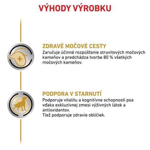 ROYAL CANIN DOG URINARY S/O AGEING 7+ granule pre psov starších ako 7 rokov na rozpustenie struvitových kameňov 3,5 kg
