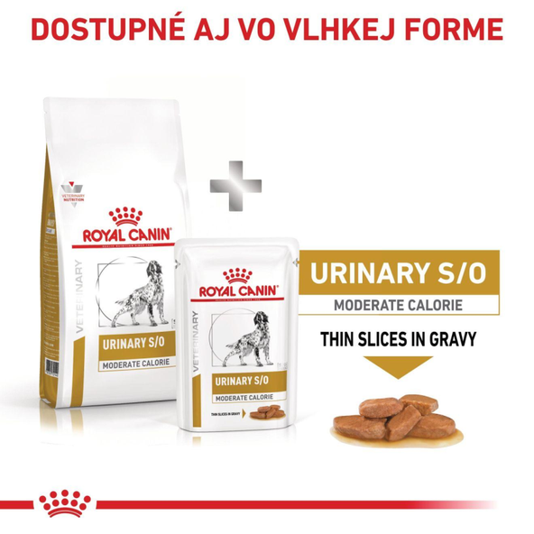 ROYAL CANIN DOG URINARY S/O MODERATE CALORIE granule pre psov so sklonmi k nadváhe pre rozpustenie struvitových kameňov 1,5 kg