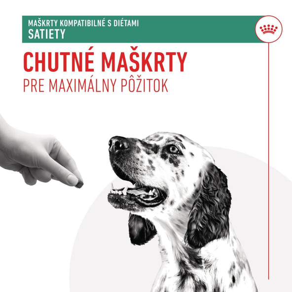 ROYAL CANIN DOGSATIETY TREATS maškrty pre psov s chudnúcim diétnym plánom 230 g