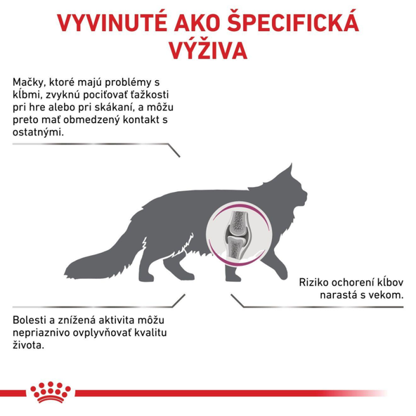 ROYAL CANIN MOBILITY CAT granule pre mačky na podporu zdravia kĺbov 2 kg