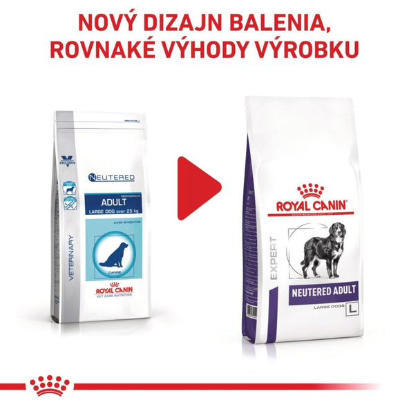 ROYAL CANIN NEUTERED ADULT LARGE DOG DRY granule pre dospelých kastrovaných psov veľkých plemien so sklonom k ​​nadváhe 12 kg