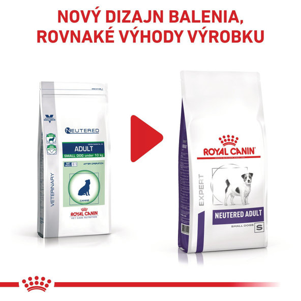 ROYAL CANIN NEUTERED ADULT SMALL DOG ​​DRY granule pre dospelých kastrovaných psov malých plemien 8 kg
