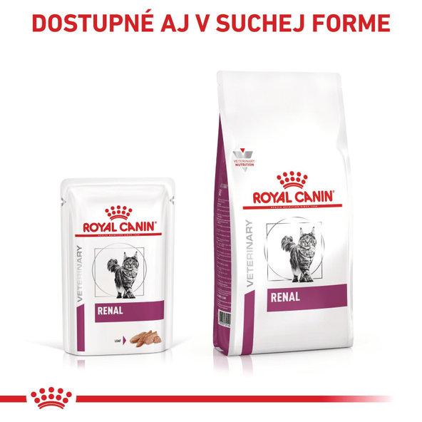 ROYAL CANIN RENAL CAT WET kapsičky pre dospelé mačky na podporu funkcie obličiek 12x85 g