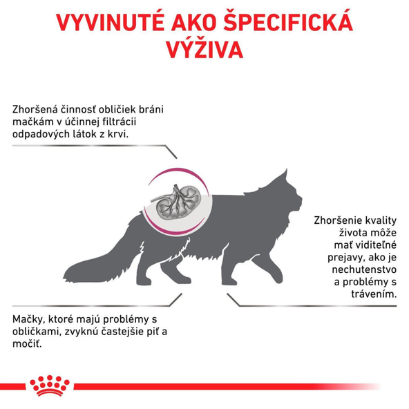 ROYAL CANIN RENAL DRY CAT granule pre dospelé mačky na podporu funkcie obličiek 4 kg