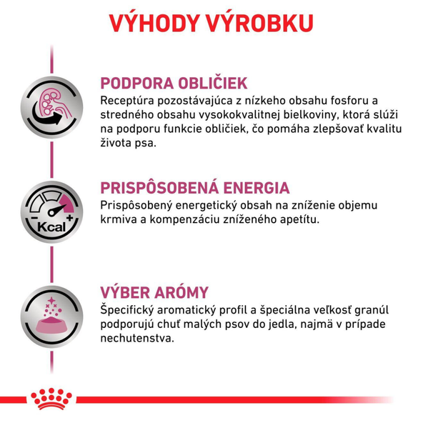 ROYAL CANIN RENAL SMALL DOG granule pre malé psy na podporu funkcie obličiek 1,5 kg