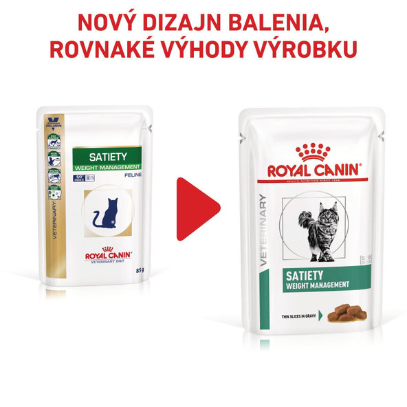 ROYAL CANIN SATIETY WEIGHT MANAGEMENT WET kapsičky pre dospelé mačky na podporu zníženia hmotnosti 12 x 85 g