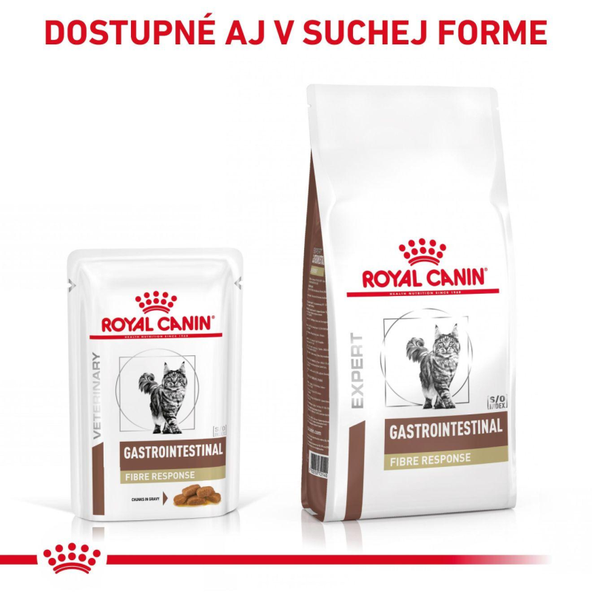 ROYAL CANIN VHN CAT GASTROINTESTINAL FIBRE RESPONSE kapsičky v šťave so zvýšeným obsahom vlákniny pre dospelé mačky s ochorením tráviaceho traktu