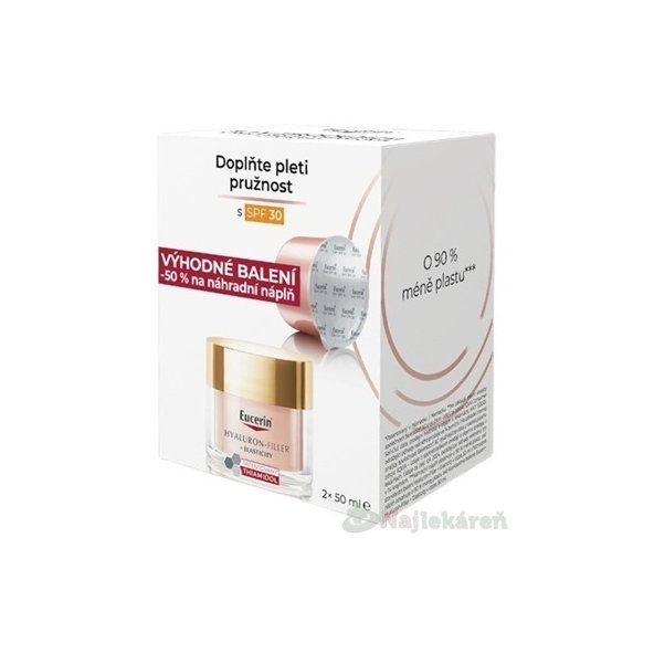 Eucerin HYALURON-FILLER+ELASTICITY Denný krém Rosé 50ml + náhradná náplň