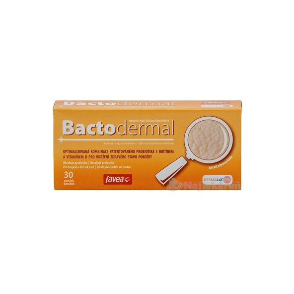 favea Bactodermal s biotínom a vitamínom D 30 žuvacích tabliet