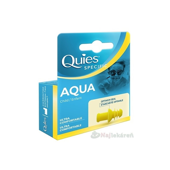 Quies AQUA Chrániče sluchu pre deti 1x2ks