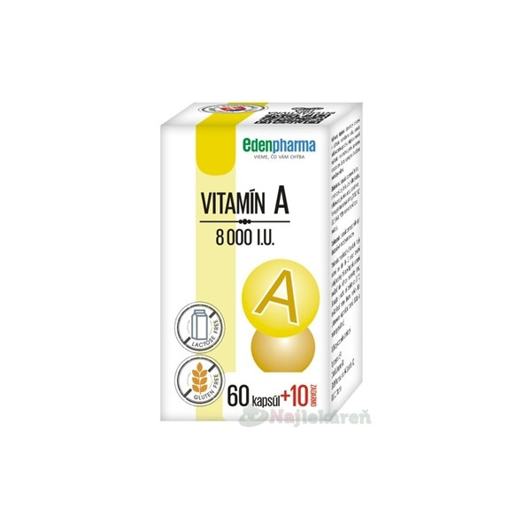 EDENPharma VITAMÍN A 8000 I.U. 70 kapsúl