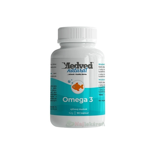 Medveď natural Omega 3 90 kapsúl